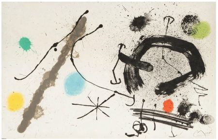 リトグラフ Miró - Bouquet de Rêves pour Neila