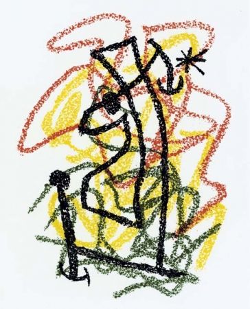 リトグラフ Miró - Bouquet de Rêves pour Neila