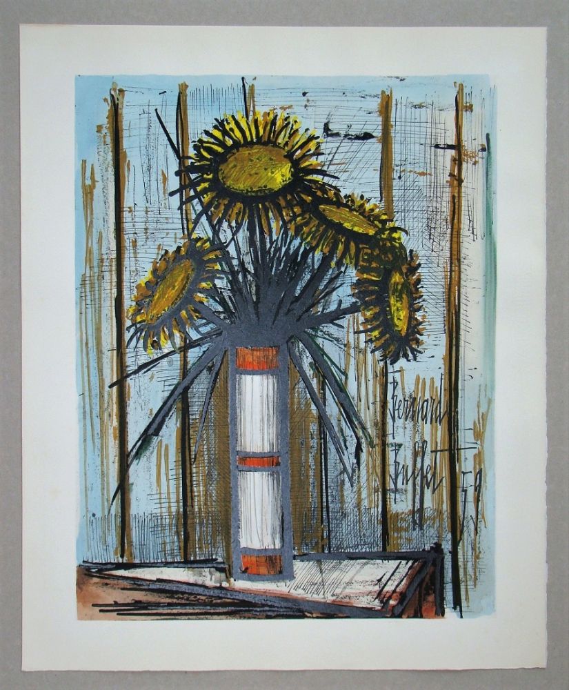 リトグラフ Buffet - Bouquet de soleils, 1959
