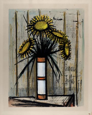 リトグラフ Buffet - Bouquet de soleils, 1960