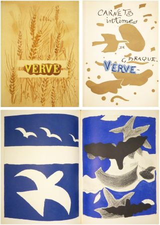 挿絵入り本 Braque - BRAQUE CARNETS INTIMES - VERVE  Vol. VIII. N° 31-32 (1955)