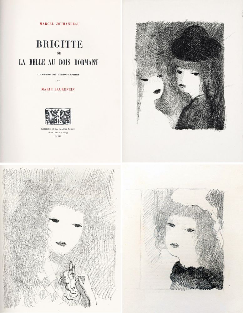 挿絵入り本 Laurencin - BRIGITTE OU LA BELLE AU BOIS DORMANT (M. Jouhandeau. 1925)