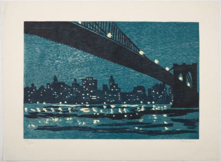木版 Bosman - Brooklyn Bridge