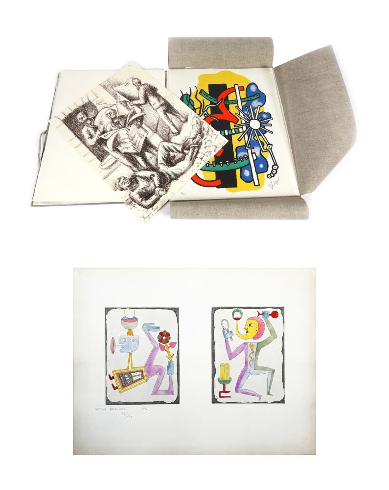 彫版 Brauner - BRUNIDOR. Portofolio n° 2: Toyen, V. Brauner, F. Léger, H. Michaux, Hérold, Masson, Hélion (1947-1952)