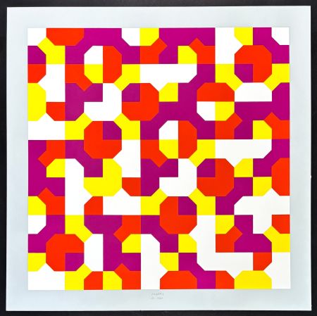 シルクスクリーン Munari - Bruno Munari (1907–1998) – Peano Curves – Screen print on Fabriano paper – 1991