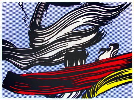 シルクスクリーン Lichtenstein - Brushstrokes