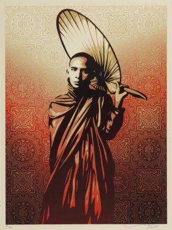 シルクスクリーン Fairey - Burmese Monk
