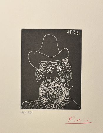 アクチアント Picasso - Buste d' Homme Barbu au Chapeau