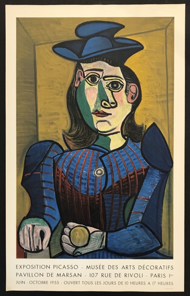 リトグラフ Picasso - Buste de Femme au Chapeau Bleu – Musee des Arts Decoratifs