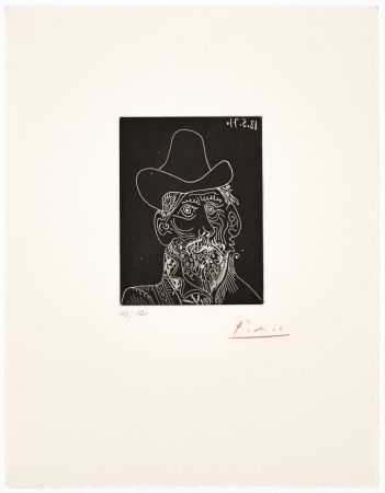 アクチアント Picasso - Buste d'homme barbu au chapeau