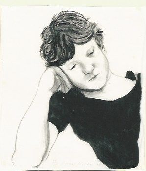 リトグラフ Hockney - Byron on hand