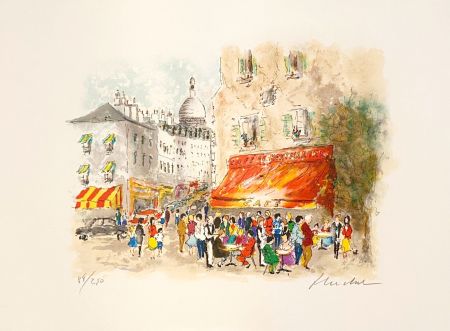 リトグラフ Huchet - Café Montmartre