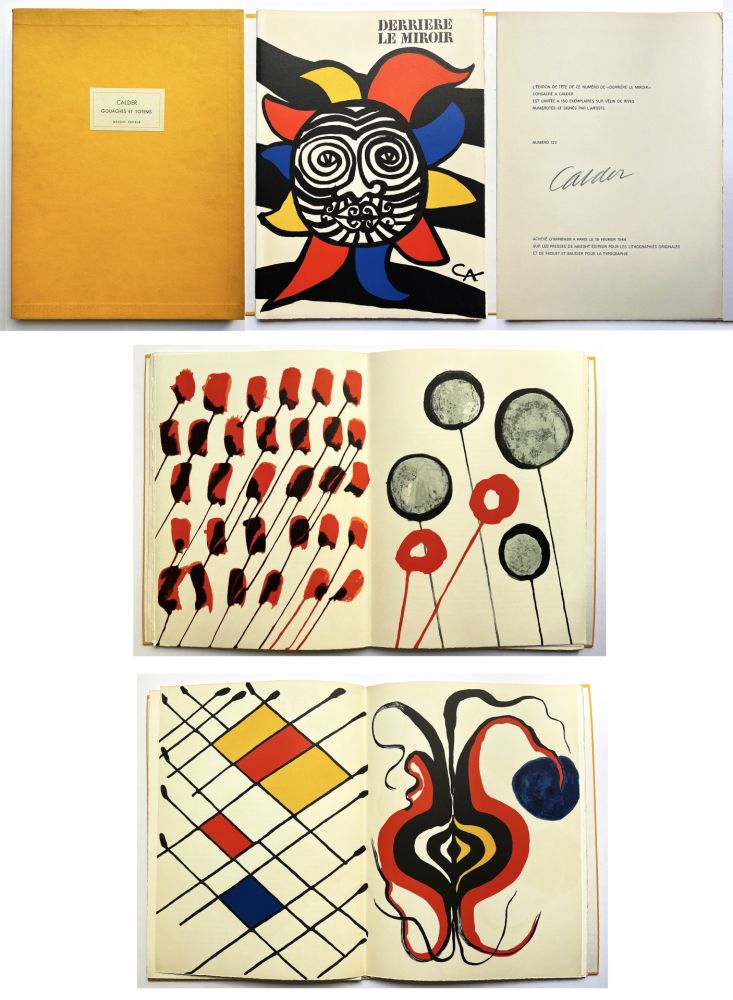 挿絵入り本 Calder - CALDER, oiseleur du fer. Derrière Le Miroir n° 156 Deluxe,signé. 9 lithographies (1966)