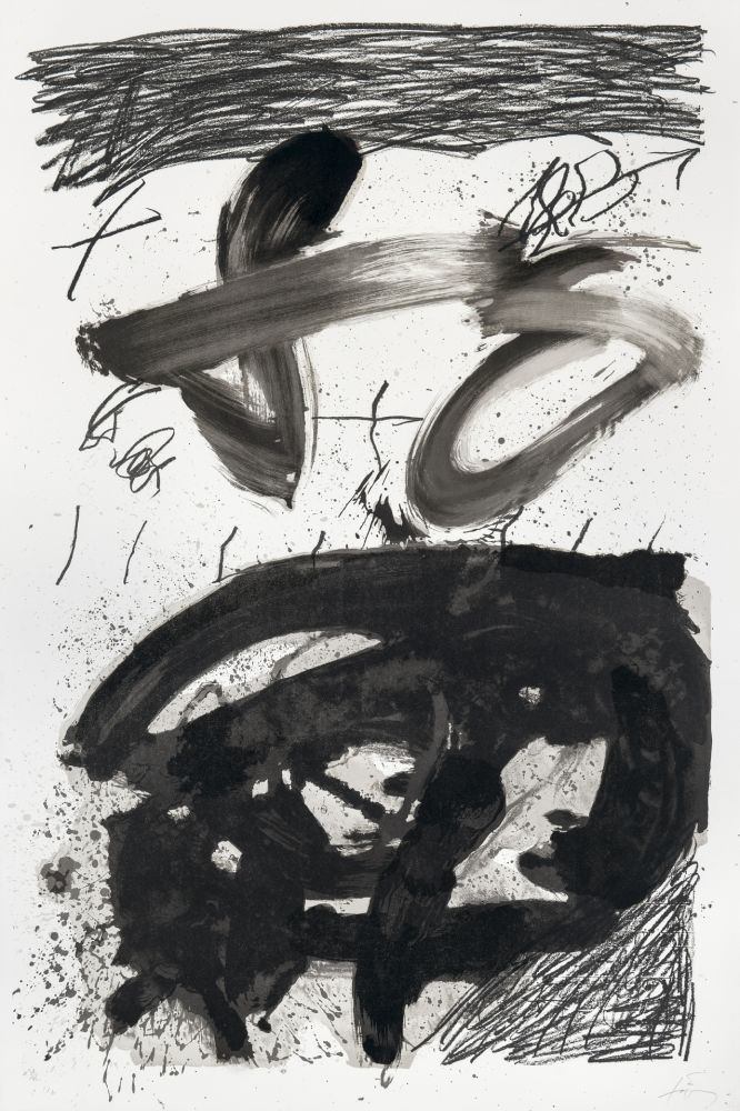 リトグラフ Tàpies - Calligraphique