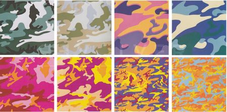 シルクスクリーン Warhol - Camouflage, Complete Portfolio (FS II.406 through FS II.413)