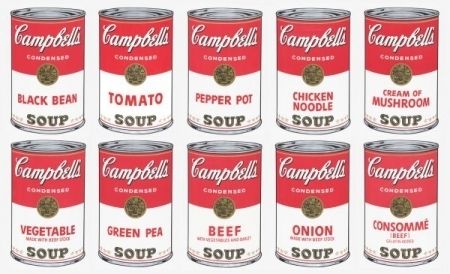 シルクスクリーン Warhol (After) - Campbell soup 10 silkscreens