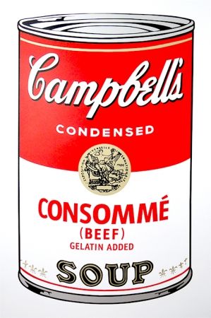シルクスクリーン Warhol (After) - Campbell's Soup - Consommé