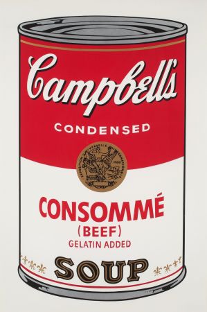 シルクスクリーン Warhol - Campbell`s Soup (Beef Consommé)