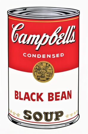 シルクスクリーン Warhol - Campbell's Soup, Black Bean