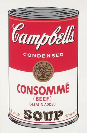 シルクスクリーン Warhol - Campbell's Soup: Consommé (FS II.52)