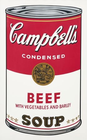 シルクスクリーン Warhol - Campbell's Soup I: Beef with Vegetables and Barley