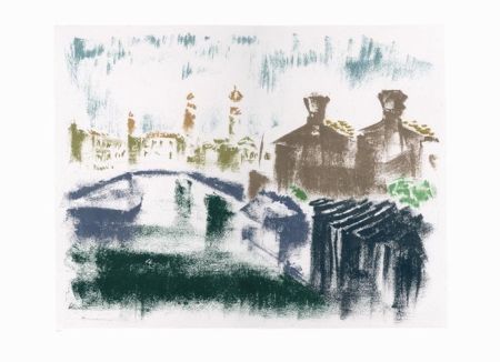 リトグラフ Masson - Canal à la Giudecca (Voyage à Venise)