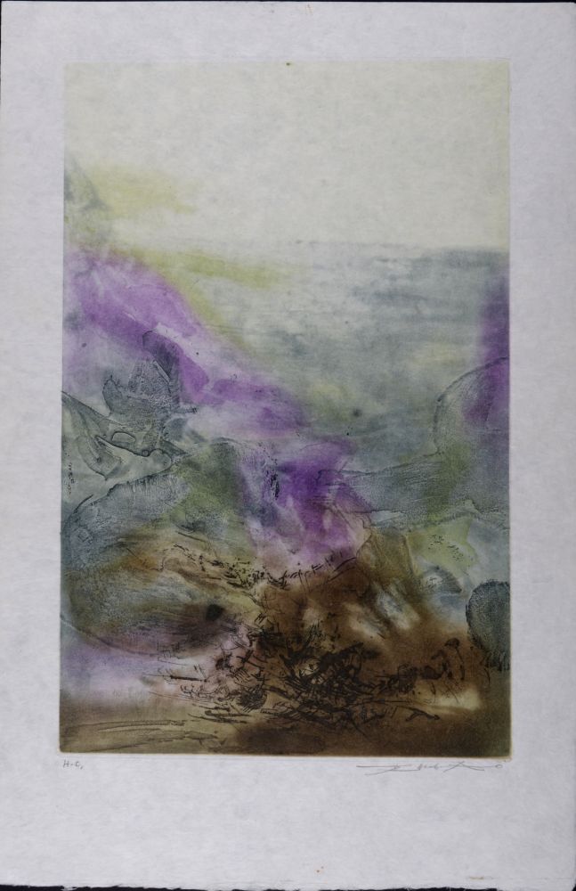 彫版 Zao - Canto Pisan (planche 7), 1972 - Hand-signed