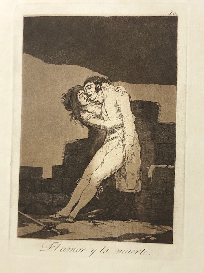 エッチング Goya - Capricho10. El amor y la muerte