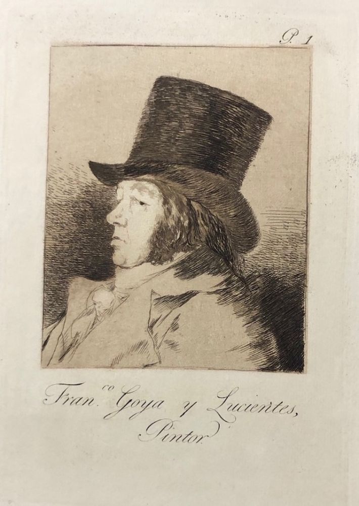 エッチング Goya - Capricho1. Francisco , Goya y Lucientes pintor