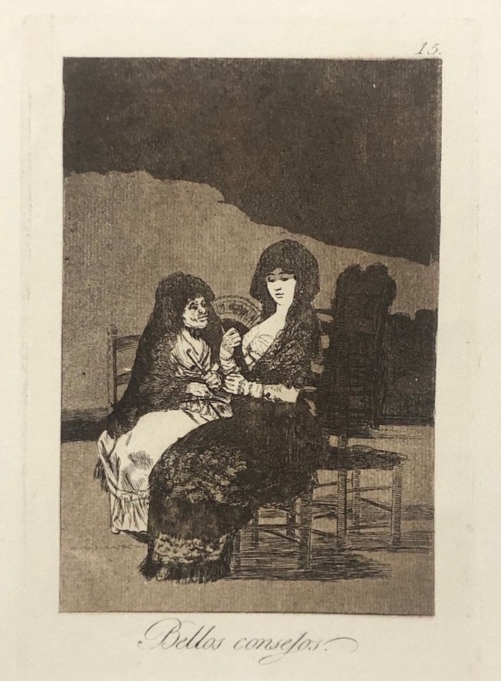 エッチング Goya - Capricho 15. Bellos consejos