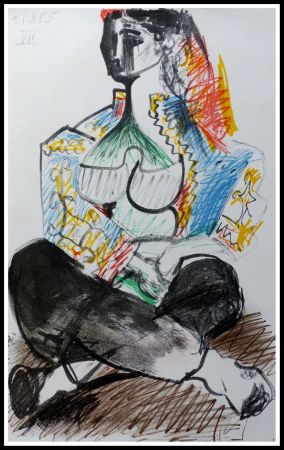 リトグラフ Picasso (After) - CARNET DE CALIFORNIE VIII