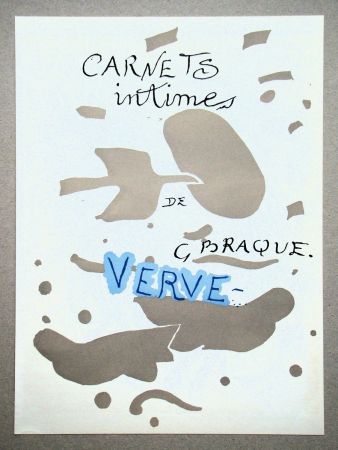 リトグラフ Braque - Carnets Intimes de Georges Braque