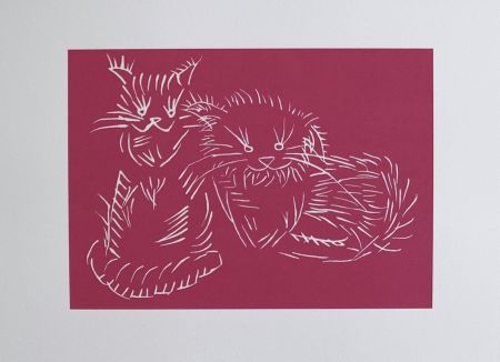シルクスクリーン Ai - Cats - pink edition