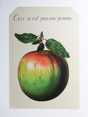 リトグラフ Magritte - Ceci n'est pas une pomme (this is not an apple)