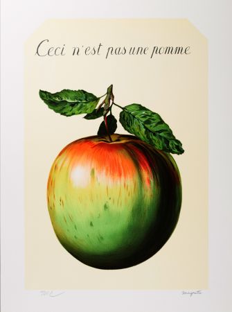 リトグラフ Magritte - Ceci n’est pas une pomme (This is not an apple)