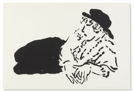 リトグラフ Hockney - Celia (La Bergère)