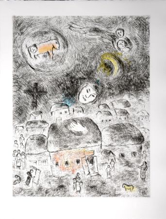 エッチングと　アクチアント Chagall - Celui qui dit les choses sans rien dire, 1976 - PLATE 11