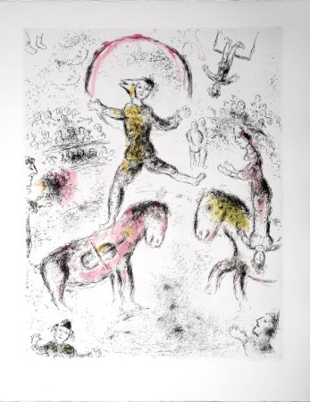 エッチングと　アクチアント Chagall - Celui qui dit les choses sans rien dire, 1976 - PLATE 17