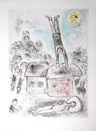 エッチングと　アクチアント Chagall - Celui qui dit les choses sans rien dire, 1976 - PLATE 2