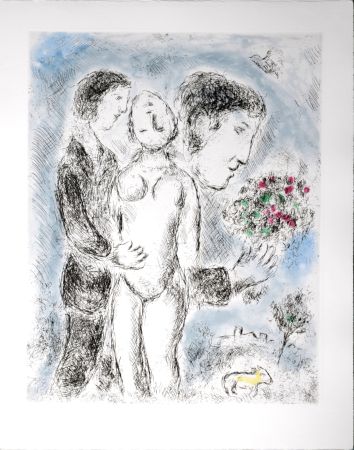エッチングと　アクチアント Chagall - Celui qui dit les choses sans rien dire, 1976 - PLATE 21