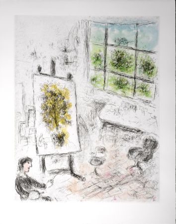 エッチングと　アクチアント Chagall - Celui qui dit les choses sans rien dire, 1976 - PLATE 7