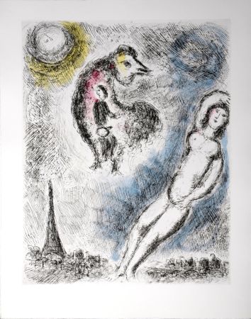 エッチングと　アクチアント Chagall - Celui qui dit les choses sans rien dire, 1976 - PLATE 8