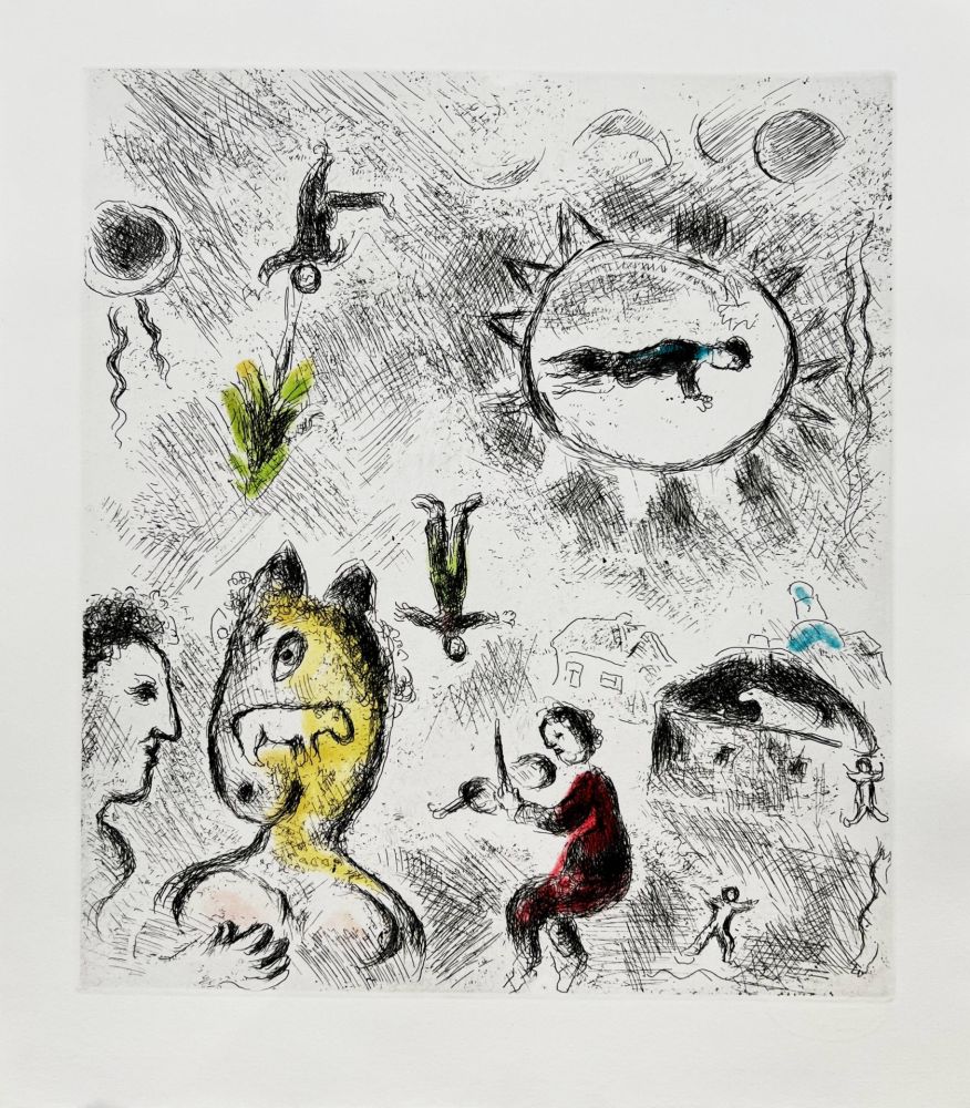 エッチングと　アクチアント Chagall - Celui qui dit les choses sans rien dire, Planche XXV