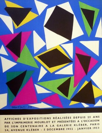 リトグラフ Matisse - Centenaire de l'imprimerie Mourlot, exposition galerie Kléber 1953