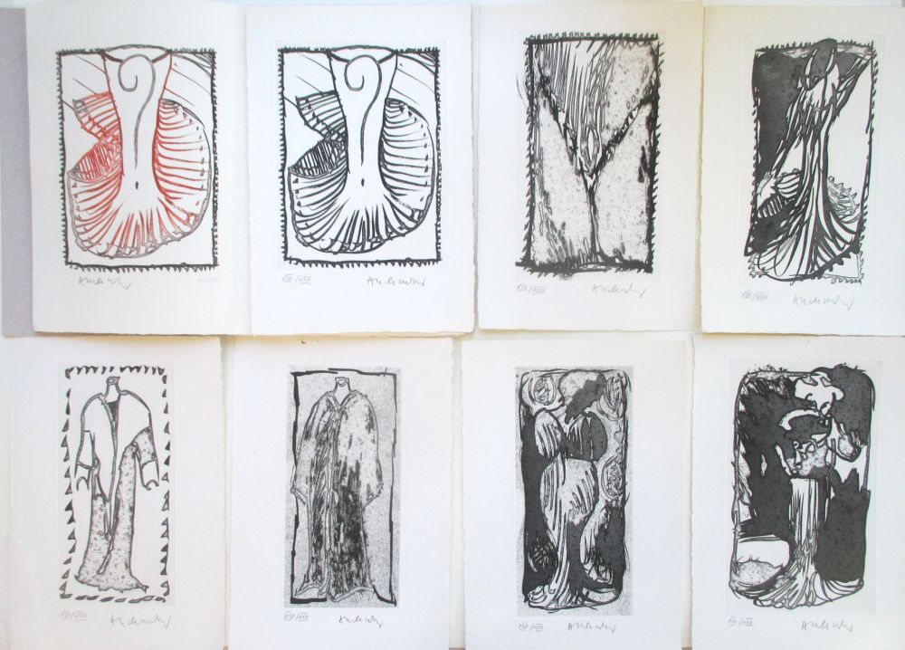 アクチアント Alechinsky - Ces Robes qui m'evoquaient Venise. 12 numbered and handsigned aquatints