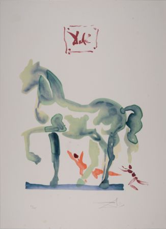 リトグラフ Dali - C'est là que l'amour se plut à livrer bataille..., from Ovide L'art D'aimer - Hand-signed - Large size