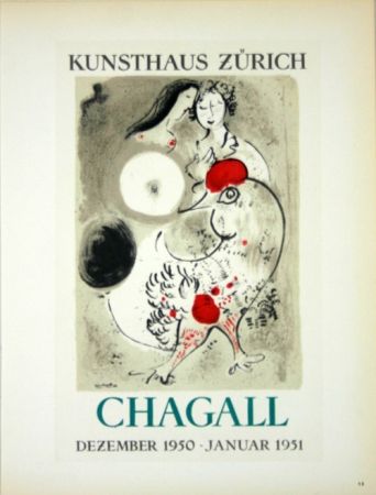 リトグラフ Chagall - Chagall  Kunsthaus  Zürich  Décembre 1950