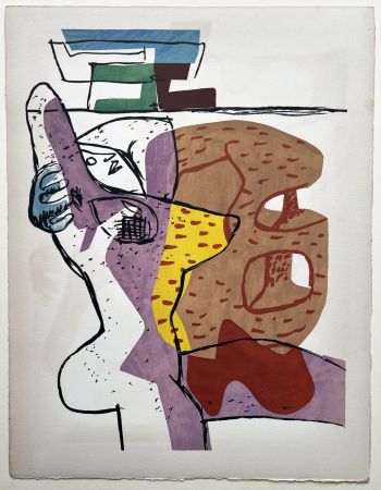 リトグラフ Le Corbusier - CHAIR (Le Poème de l'angle droit, 1955). Planche 11.