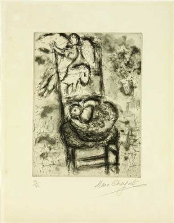 彫版 Chagall - Chaise à la corbeille de fruits