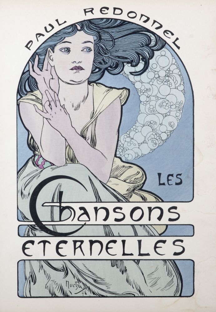 リトグラフ Mucha - Chansons Eternelles, 1898